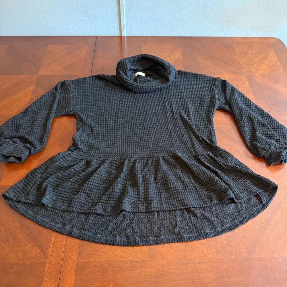 Women's Tunic Pullover Black‎ Cowl Neck small